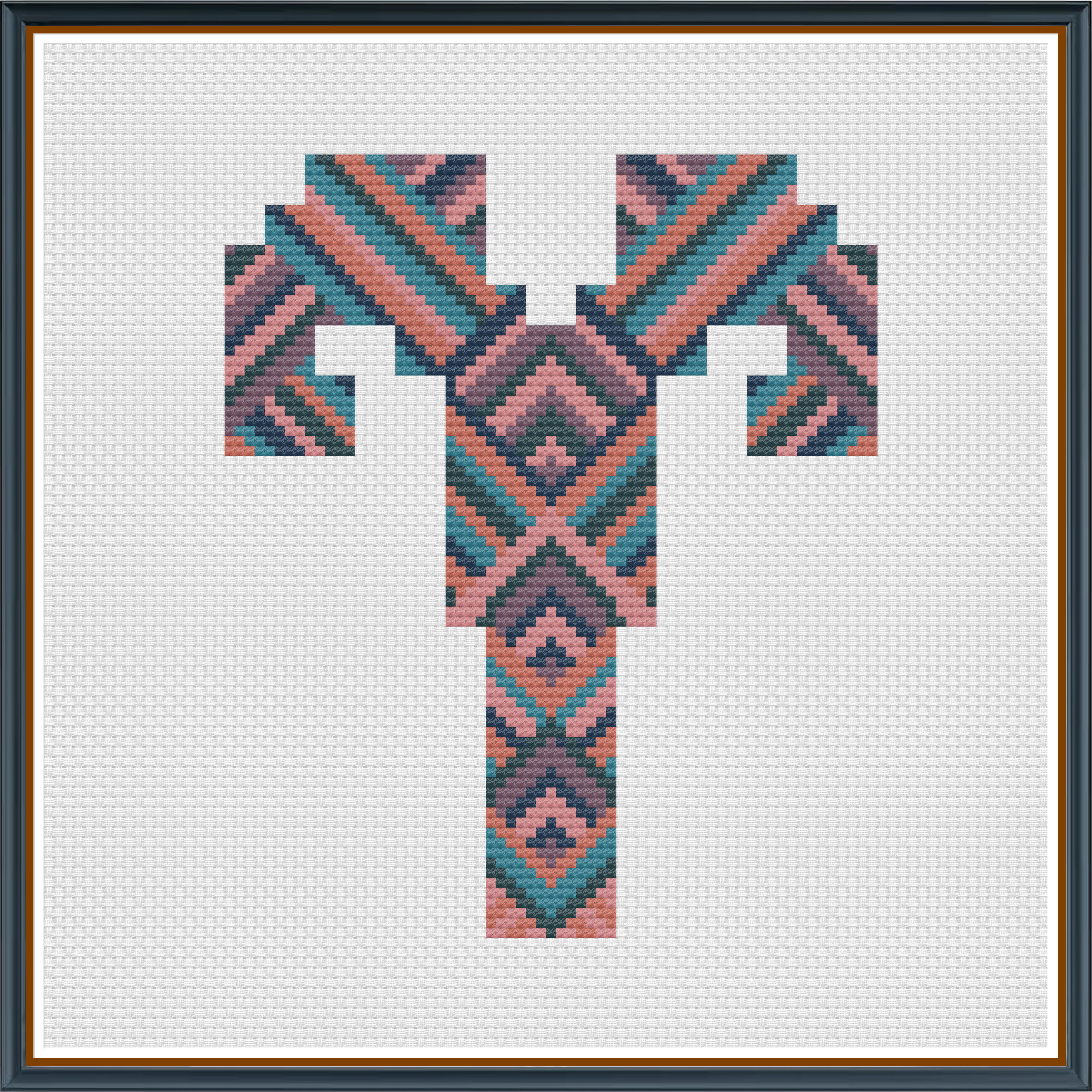 Aries digital cross stitch pattern. Ignite passion with "Aries," a dynamic digital cross-stitch pattern featuring bold, fiery design elements. Ideal for zodiac enthusiasts, DIY crafts, and vibrant home decor.